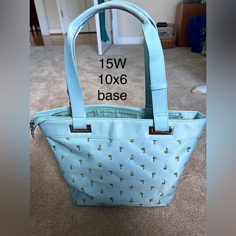 Sunny shoulder bag with embroidered Palm Trees